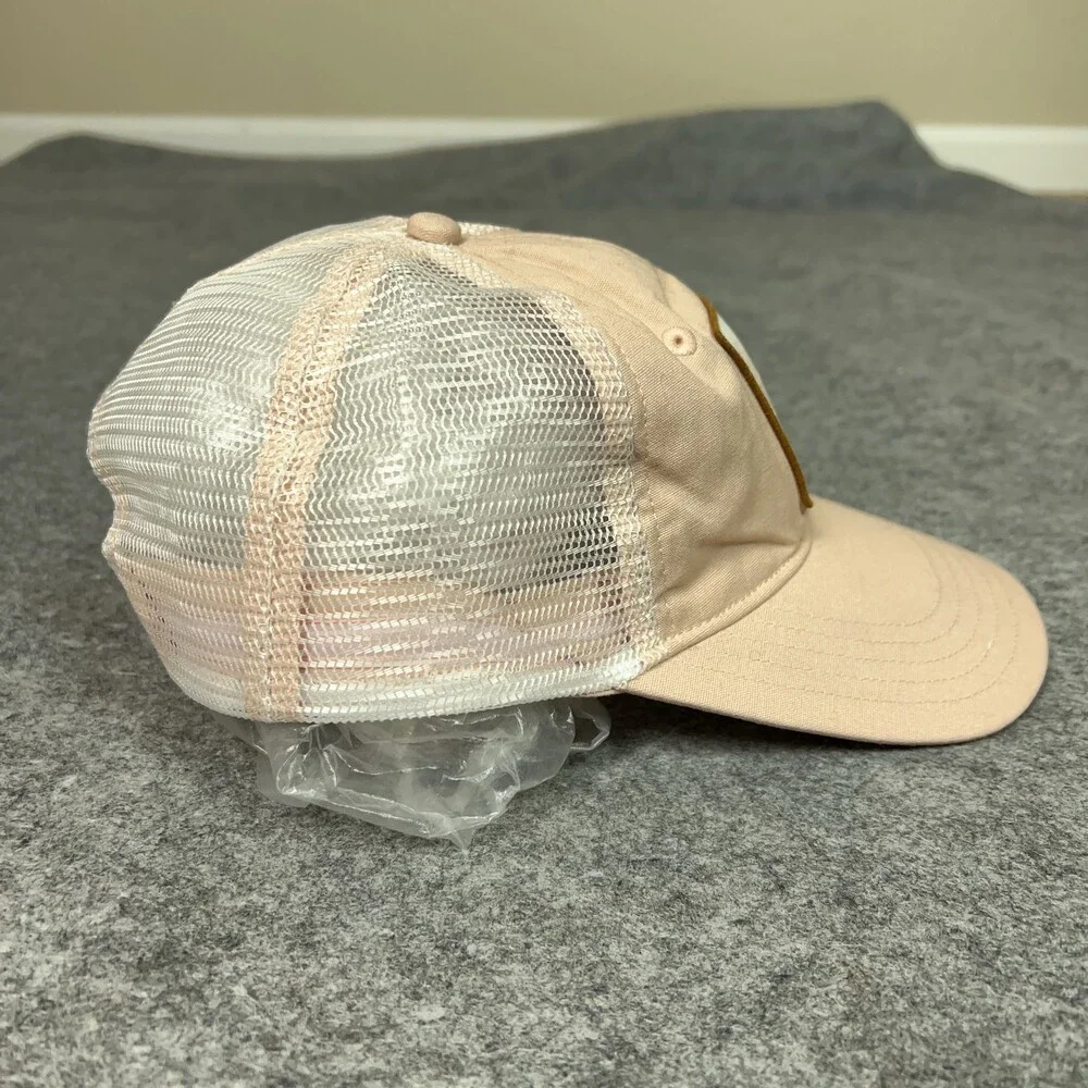 Timberland‎ Hat Cap Snap Back Pink White Mesh Trucker Patch 1973 Logo Mens